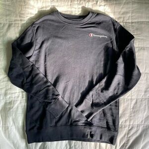 Champion Navy Blue Crewneck Pullover- S